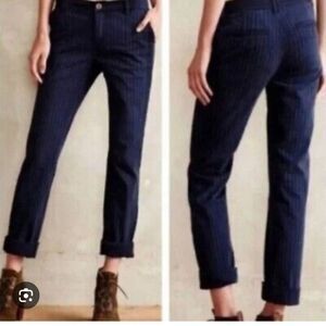 Women's Navy Pinstripe Pants